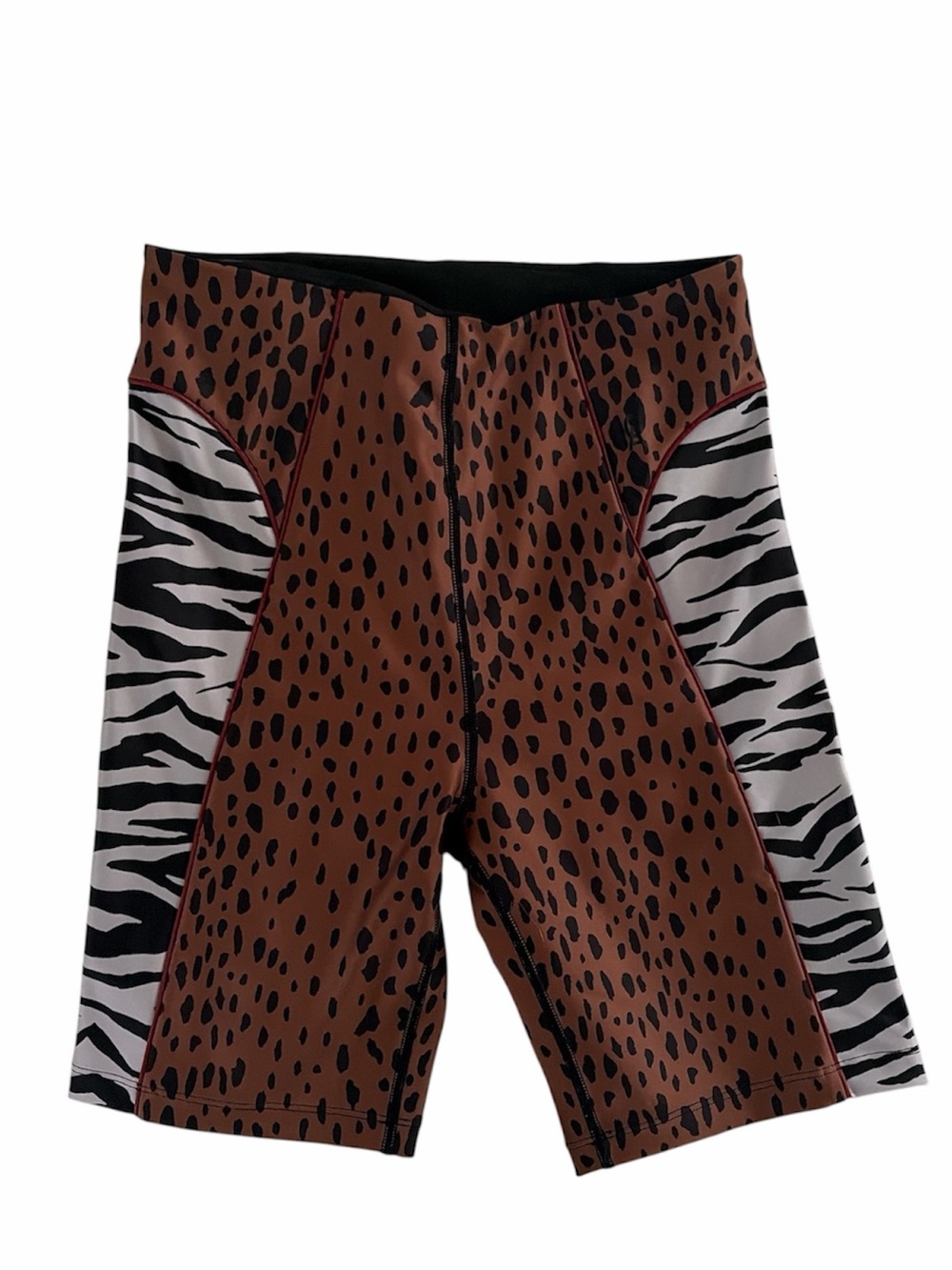 Good American Brown & Black Mixed Animal Print Shorts